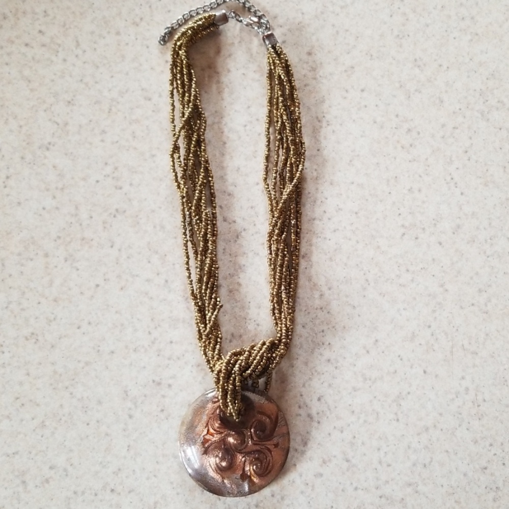 Erica Lyons glass and beaded necklace